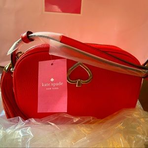 Kate Spade camera bag in stoplight